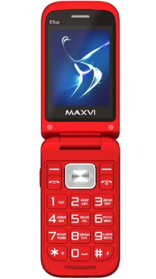

Мобильный телефон MAXVI E5 4620039118598 up red, E5