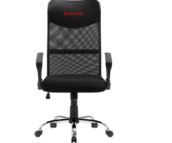 Изображение товара Офисное кресло Defender ATX 64338 BLAC с сетчатой спинкой и подголовником