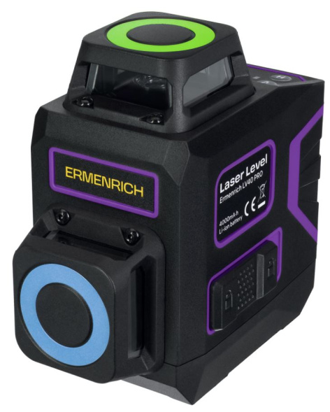 Изображение товара Лазерный уровень Ermenrich LV40 PRO с 8 линиями и дальностью 30м