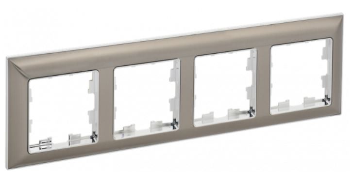 

Рамка четверная IEK BR-M42-12-4-K23 BRITE РУ-4-Бр Металл Хром/Никель, BR-M42-12-4-K23