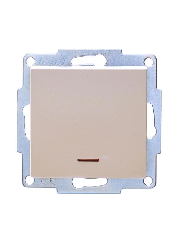 

Выключатель Lezard 742-0388-111 Vesna 1-кл. СП с индикацией механизм крем., 742-0388-111