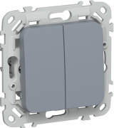 фото Выключатель двухклавишный  IEK FI-V20-0-10-1-K35
