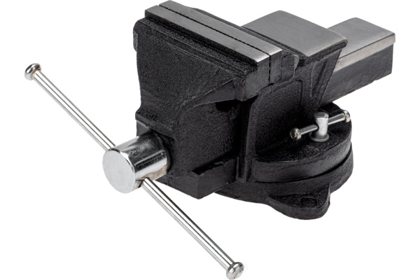 Изображение товара Слесарные тиски KRANZ KR-12-5101 100 мм поворотные из чугуна надежное оборудование