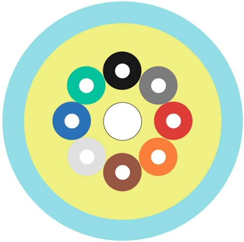 

Кабель волоконно-оптический 50/125, 8 волокон TELCORD FK-D-IN/OUT-503-8-HFFR-AQ распределительный (Distribution), универсальный (IN/OUT), MM (OM3), HF, FK-D-IN/OUT-503-8-HFFR-AQ