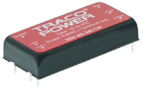 

Преобразователь DC-DC модульный TRACO POWER TEN 60-2411N Монтаж: на плату, 2x1 inch; P вых: 60 Вт; #: 1; U вх: 18...36 В; Выход: 5 В; Возможности: ДУ, TEN 60-2411N