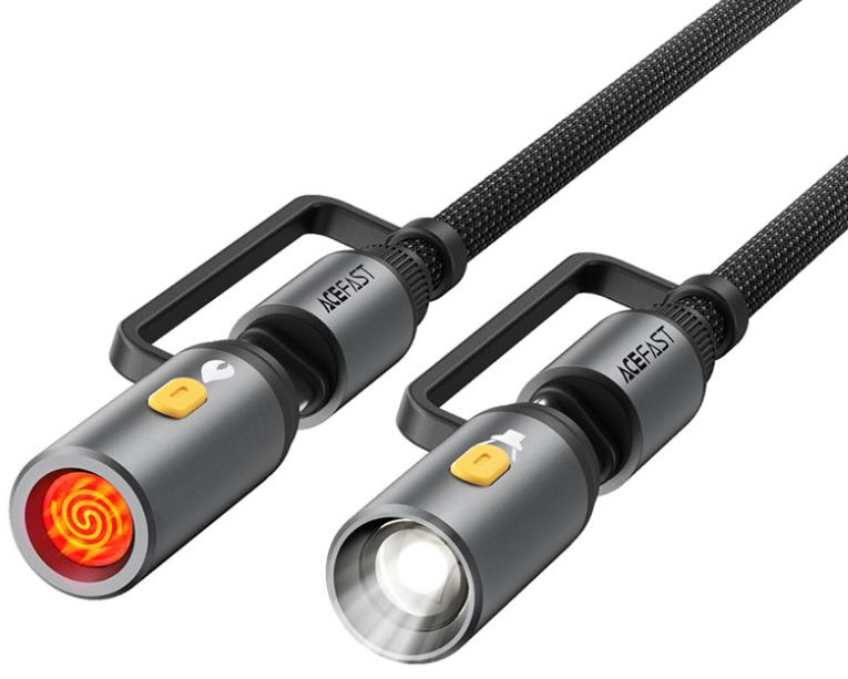 

Кабель ACEFAST J4 USB-C+ Led Light + Cigarette Lighter с коннектором в прикуриватель. Цвет: черный, J4