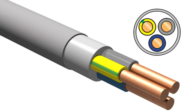 Изображение товара Кабель ККЗ NUM-J 3х1.5 ГОСТ для надежного электропитания