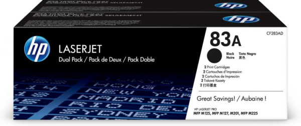 Изображение товара Тонер-картридж HP 83A Черный