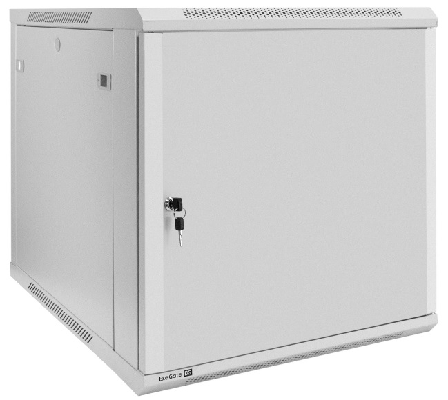 

Шкаф настенный 19", 12U Exegate EC-WM-12U.600.M.GREY EX298616RUS телекоммуникационный (19", 12U, 600x600x635mm (ШхГхВ), передняя дверь металл, съемные, EC-WM-12U.600.M.GREY