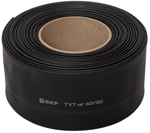 Изображение товара Термоусаживаемая трубка EKF tut-60-b 25 м полиолефин для изоляции и маркировки