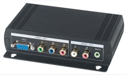 

Преобразователь SC&T HVY01 HDMI (1.3) в VGA или компонентный видеосигнал и стерео аудиосигнал. 1 вход HDMI тип А, 1 выход VGA (до 1920х1200, 60Гц), 3, HVY01