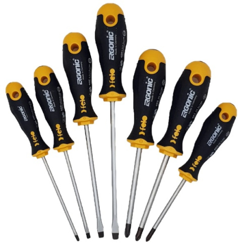 Изображение товара Набор отверток Felo Ergonic 7 шт. - идеальный инструмент для работы