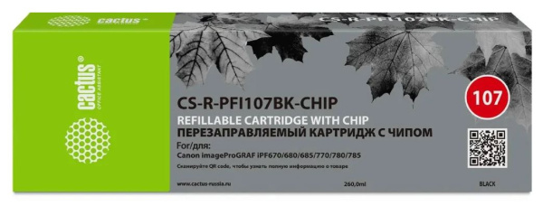 фото Картридж струйный Cactus CS-R-PFI107BK-CHIP в Нижнем Новгороде