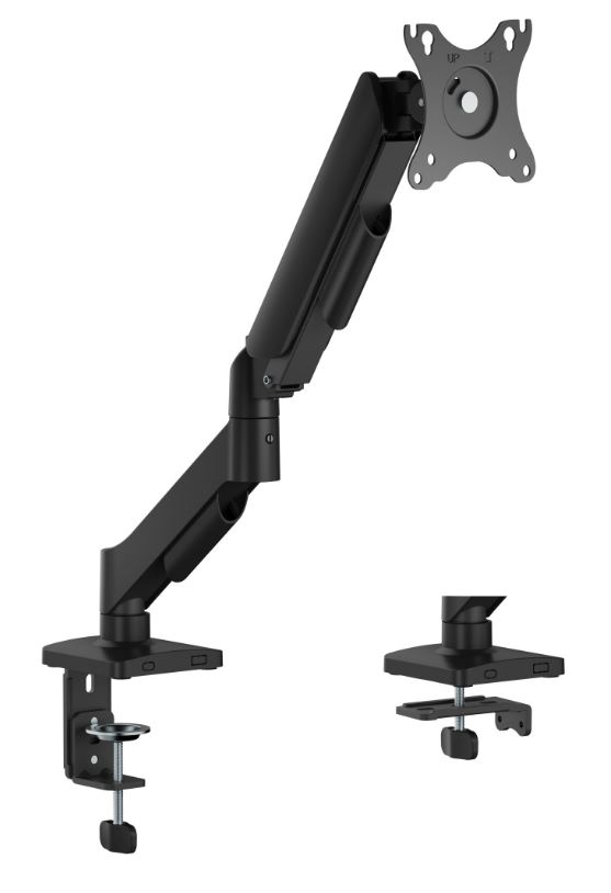 Кронштейн настольный Cactus CS-VM-MG-80-BK для мониторов, черный/белый 17"-32" макс.9кг, поворот и наклон