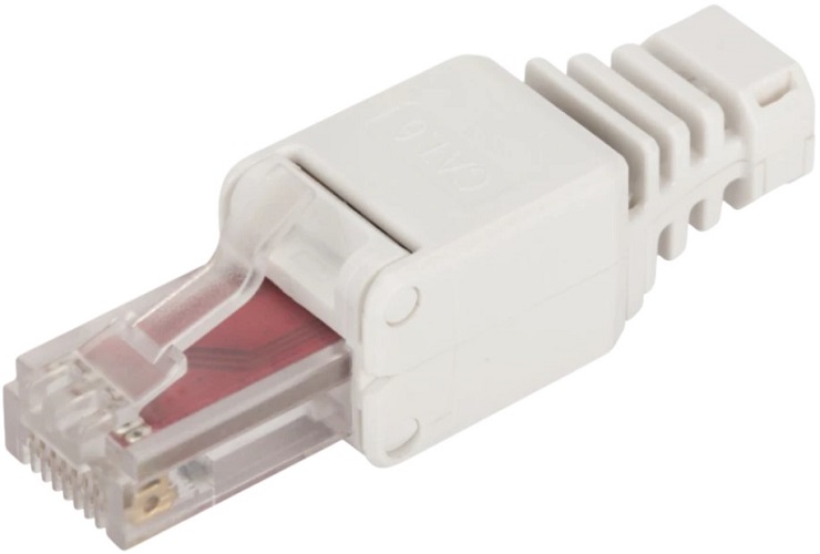 

Коннектор Lanmaster LAN-TMP-U6-WH полевой, RJ-45 8P8C, неэкранированный, категории 6, LAN-TMP-U6-WH