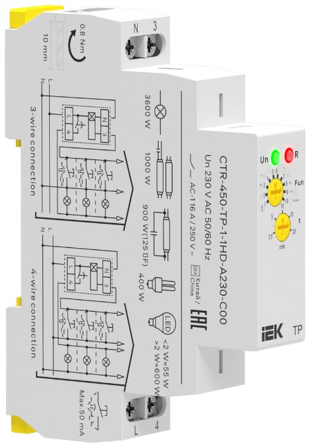 

Импульсное реле IEK CTR-450-TP-1-1HD-A230-C00 TP с задержкой выкл. 1 конт. 230В AC, CTR-450-TP-1-1HD-A230-C00
