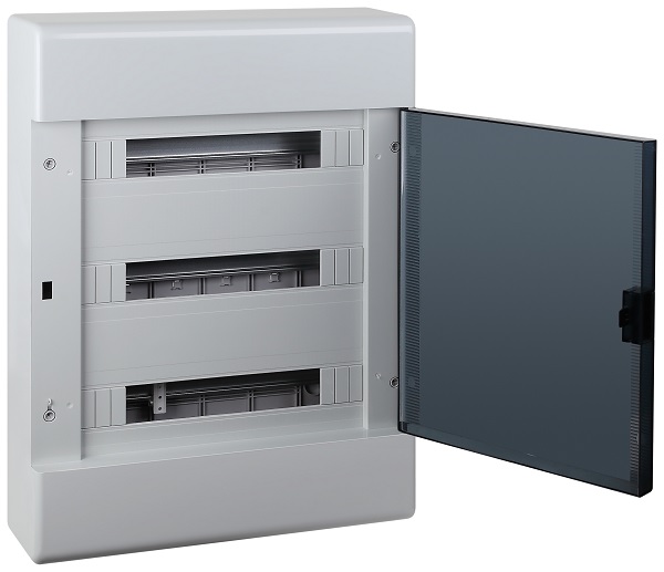 

Бокс навесной RUVinil 68054СП Тусо на 54 модуля 648х468х116мм (серый с прозр. дверцей), 68054СП