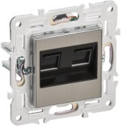 фото Розетка компьютерная  IEK SK-K20-2-K50