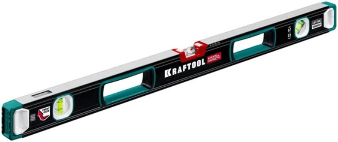 

Уровень Kraftool A-RATE Control 34986-80 Kraftool сверхпрочный с зеркальным глазком 800мм., A-RATE Control
