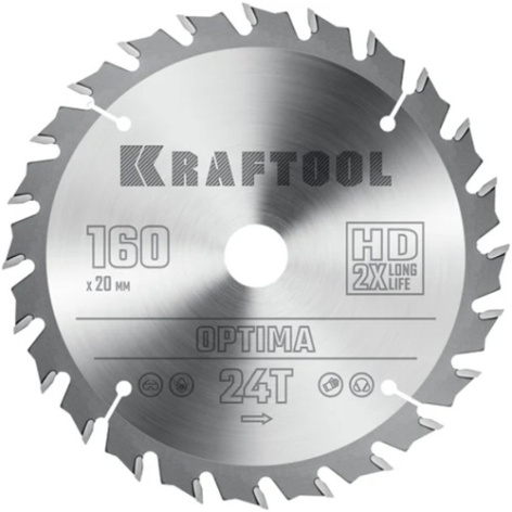 Изображение товара Диск пильный Kraftool Optima - надежный резак для дерева и металла