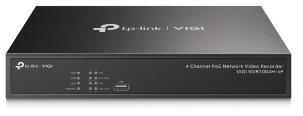 Изображение товара Видеорегистратор TP-LINK VIGI NVR1004H-4P для IP видеонаблюдения 4 канала
