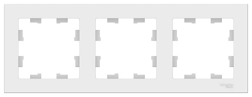 

Рамка Schneider Electric ATN000103 AtlasDesign, 3-постовая, универсальная, белая, ATN000103
