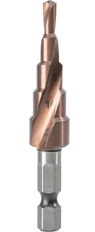 

Сверло Deli DH-JTZ012-E3 ступенчатое по металлу (4-12мм, HSS M35, спиральная канавка, шестигранный хвостовик), DH-JTZ012-E3