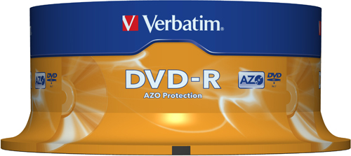 

Диск DVD-R Verbatim 43522 4.7ГБ, 16x, 25шт., Cake Box, 43522