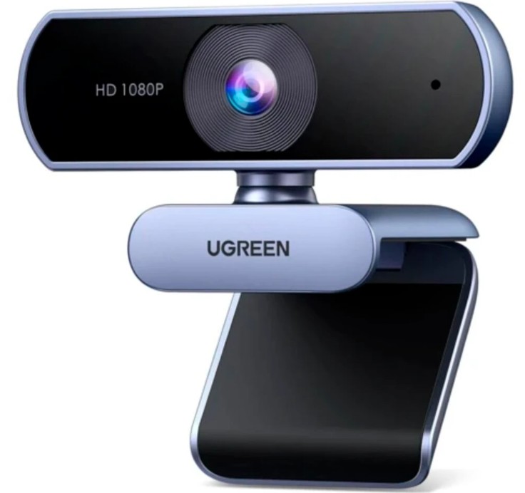 

Веб-камера UGREEN CM825 75330_ USB Full HD Webcam. Цвет: серебристо-серый, CM825
