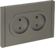 фото Розетка двухместная без заземления  IEK FP-R20-10-1-K46