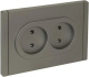 фото Розетка двухместная без заземления  IEK FP-R20-10-1-K46