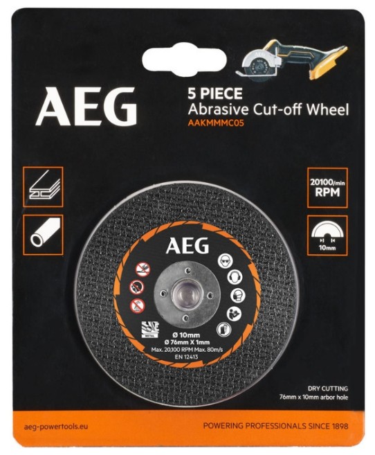 

Набор AEG AAKMMMC05 4932478588 дисков для отрезной машины 5шт., AAKMMMC05