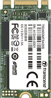 

Накопитель SSD M.2 2242 Transcend TS240GMTS420S MTS420 240GB SATA 6Gb/s 520/480 IOPS 40K/75K MTBF 1M 3D NAND TLC Retail, TS240GMTS420S