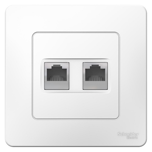 

Розетка Schneider Electric BLNIS045451 2-ая компьютерная RJ45 (белый) внутр, BLNIS045451