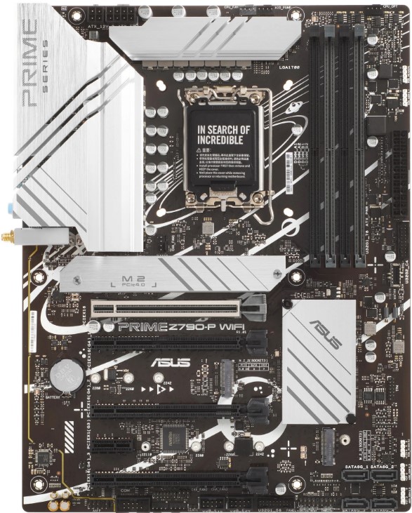 

Материнская плата ATX ASUS PRIME Z790-P WIFI (LGA1700, Z790, 4*DDR5 (7200), 4*PCIe, 3*M.2, 4*SATA, WiFi, BT, 4*USB 3.2, 4*USB 2.0, HDMI, DP), PRIME Z790-P WIFI