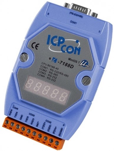 

Контроллер ICP DAS I-7188D/DOS/512 CR Embedded Controller with seven segment Display, developing tool kit, Datalight’s ROM/DOS, I-7188D/DOS/512 CR