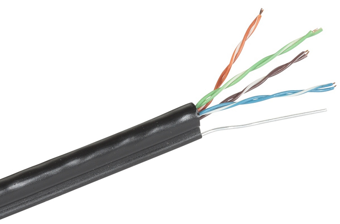 

Кабель витая пара U/UTP 5e кат. 4 пары Exegate UTP4-C5e-CU-S24-SW-OUT-PE-BK-305 24AWG(0.51 мм), медь, одножильный (solid), внешний, с троссом, PE, чёр, UTP4-C5e-CU-S24-SW-OUT-PE-BK-305