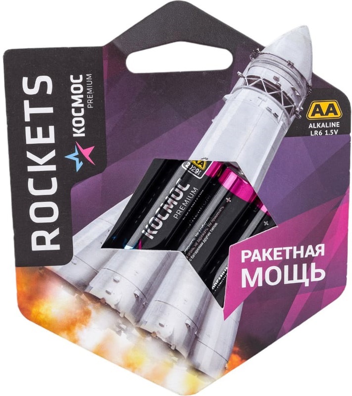

Батарейка Космос KOSLR6ROCKETS4BL алкалиновые, 4 шт, АА (LR6, R6, UM3), KOSLR6ROCKETS4BL