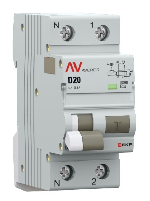 фото Автомат дифференциальный EKF rcbo10-1pn-20D-100-a-av в Красноярске