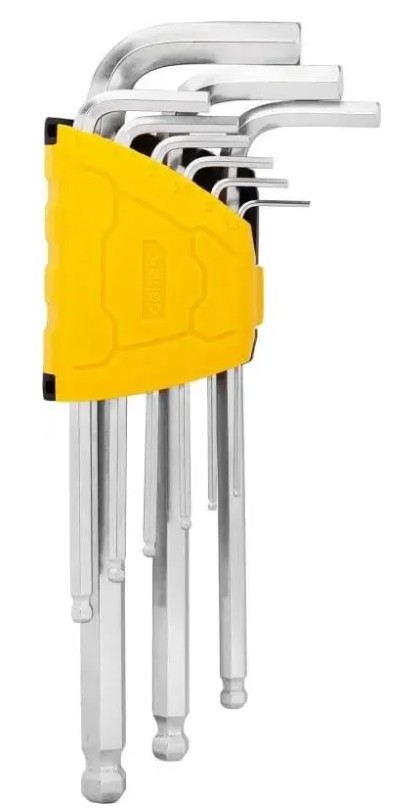 

Набор ключей Deli DL3088 шестигранных с шаром удлиненных 9 шт размер 1,5-10 мм, пластиковый держатель, DL3088