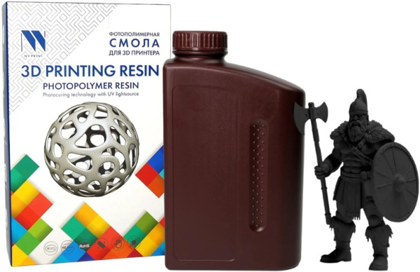 Изображение товара Фотополимерная смола NVP NV-3D-PLANT-BASED-RESIN-BLACK для 3D-печати 1 кг