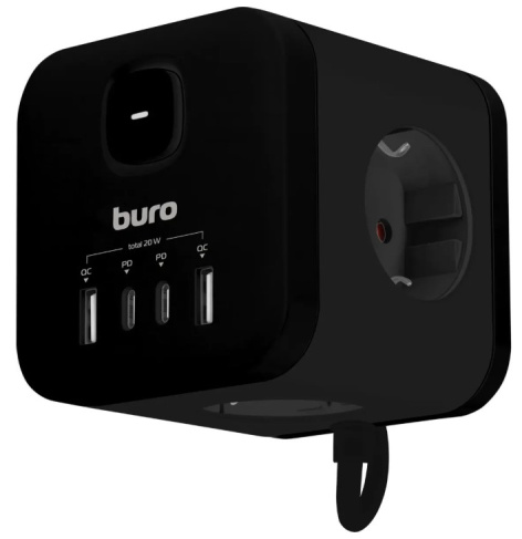 Изображение товара Удлинитель Buro BU-PC3.1UС-PLUS-B