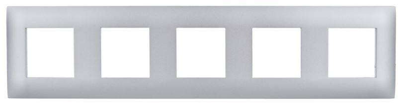 

Рамка пятерная IEK SK-M52-K23 SKANDY SK-F05S Серебряный, SK-M52-K23