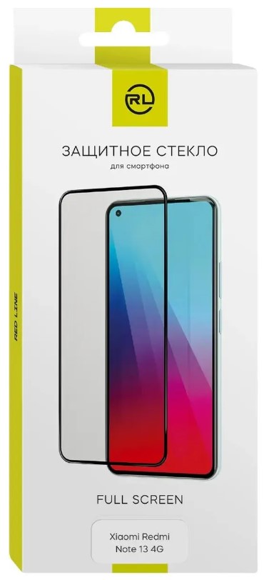 

Защитный экран Red Line УТ000038132 Xiaomi Redmi Note 13 4G Full Screen tempered glass FULL GLUE черный, УТ000038132