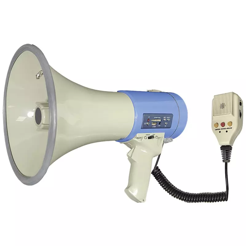 

Мегафон Tantos TSo-MGF25 ручной 25Вт, до 500м, USB/SD/FM-AUX, Li-ion АКБ. Функции: громкоговоритель,, TSo-MGF25