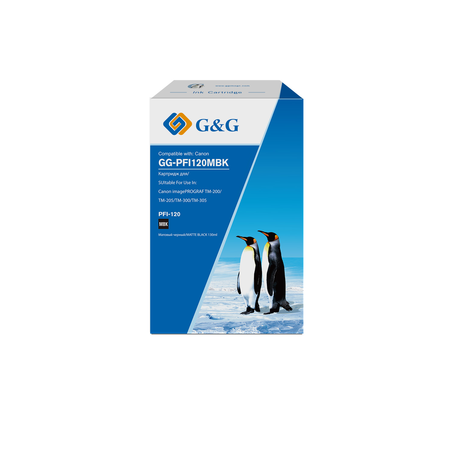 

Картридж G&G GG-PFI120MBK струйный черный матовый (130мл) для Canon imagePROGRAF TM-200/205/300/305/250, GG-PFI120MBK