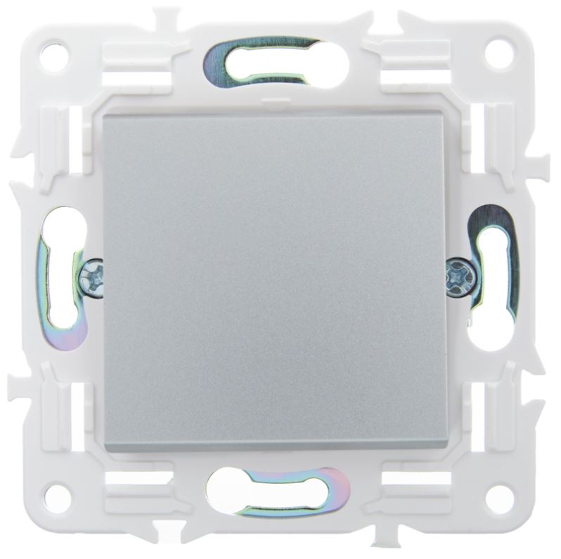 

Выключатель одноклавишный IEK SK-V10-0-10-K23 SKANDY 10А SK-V01S Серебряный, SK-V10-0-10-K23