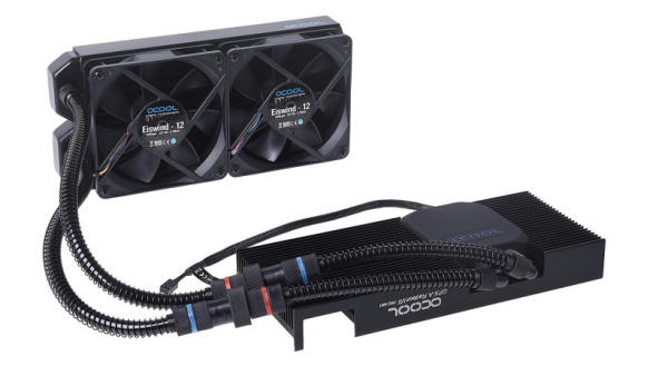 Изображение товара Alphacool 11689: жидкостное охлаждение с двумя 120 мм вентиляторами