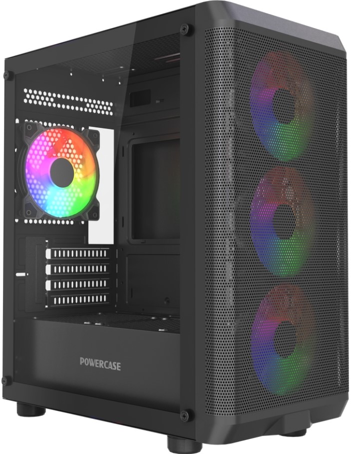 

Корпус mATX Powercase Mistral Micro EM22 без БП, черный, боковая панель из закалённого стекла, USB 3.0, 2*USB 2.0, Mistral Micro EM22