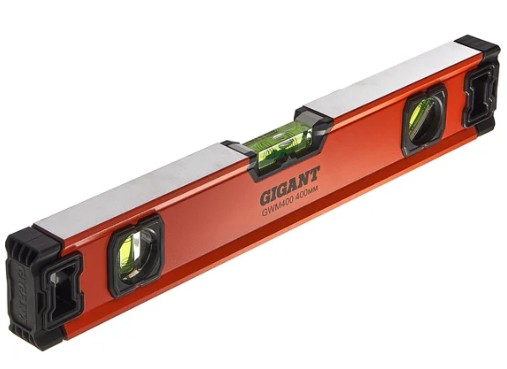 

Уровень строительный Gigant GWM400 алюминиевый магнитный 400мм, GWM400